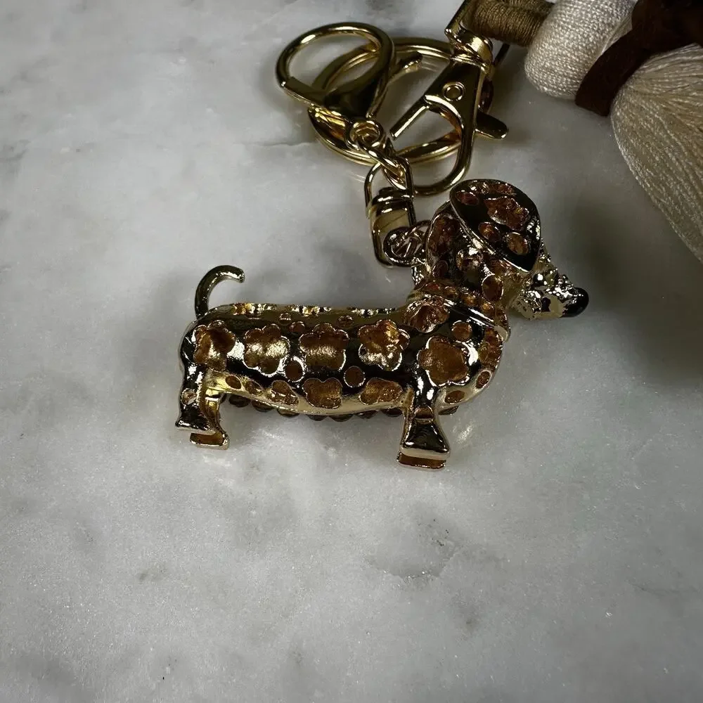 Dachshund Bling Weiner dog in champagne, 4